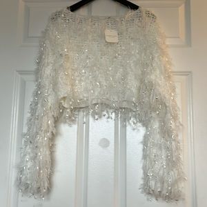 Altar'd State Altar’d State Fuzzy Fringe Sweater, Size XS